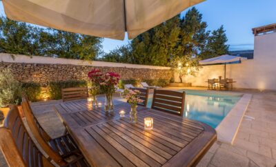 Courtyard with pool